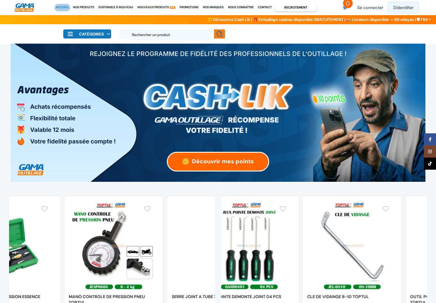 Real GAMA Outillage homepage